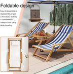 Kids Lounge Chair Outdoor, Wooden Frame with Canvas Fabric, Outdoor Folding Deck Chair for Kids Ages 5+, Portable & Lightweight for Backyard, Poolside(Black1)