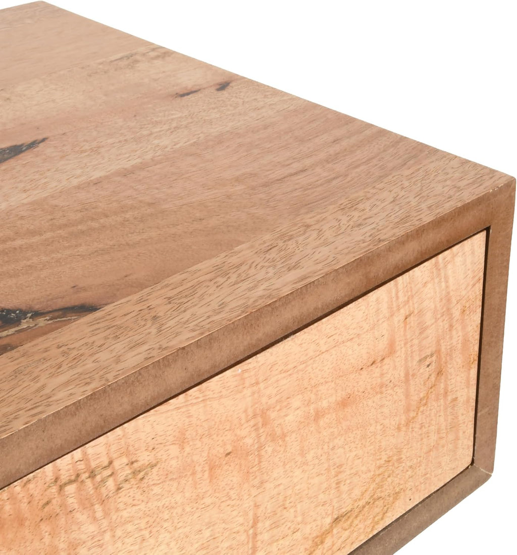 Decor Therapy Side Table with 1-Drawer, Modern Design, Easy Assemble, Natural -23.5" x 17.75" x 13.75"