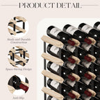 Urban Deco Wooden Wine Rack Countertop- Stylish Wine Racks for Cabinets, Perfect for Organizing and Displaying Your Wine Collection, Sturdy & Space-Saving Wine Storage Solution(42 Bottles)