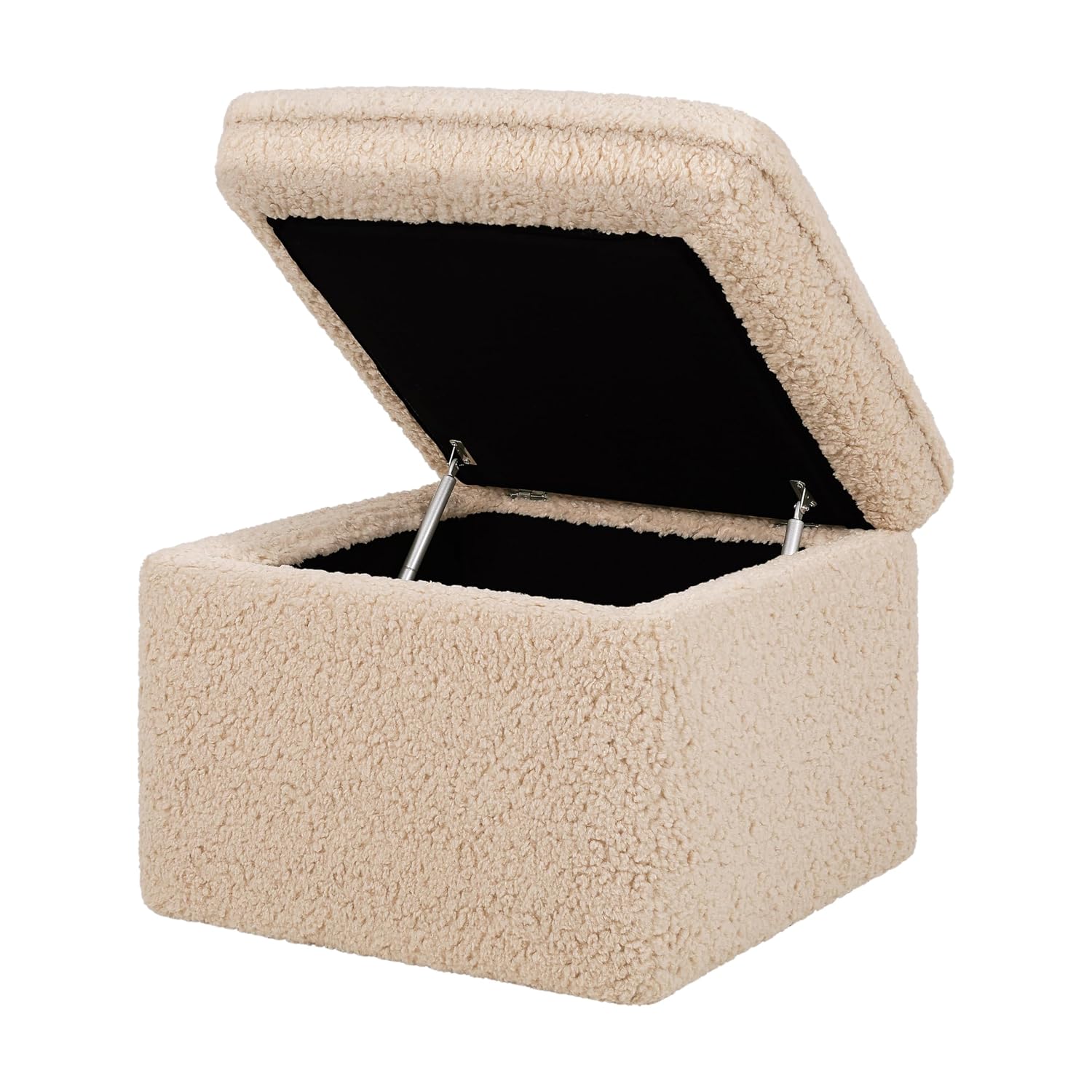Babyletto Cali Storage Ottoman in Chai Shearling, Greenguard Gold Certified