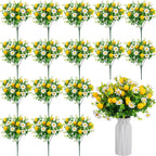 16 Pcs Artificial Lemon Branches Decor Centerpieces for Tables Fake Fruit Lemon Bouquet Summer Yellow Faux Flower Farmhouse Outdoor Decor for Kitchen Home Bathroom Wedding Party