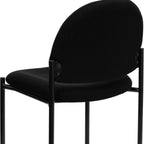 Flash Furniture Tania Comfort Black Fabric Stackable Steel Side Reception Chair