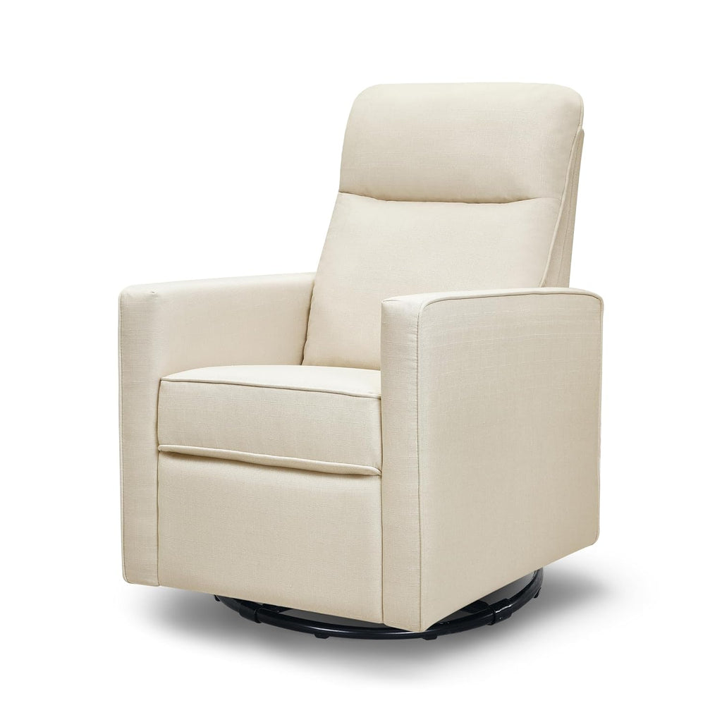 DaVinci Gabby Pillowback Swivel Glider in Natural Oat, Greenguard Gold & CertiPUR-US Certified