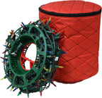 3 Reel Red Christmas Light Set Quilted Storage Bag