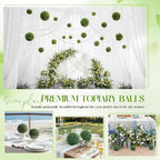 12 Pack Artificial Boxwood Topiary Balls Bulk for Indoor, 5 Inch Small Faux Topiary Plant Fake Hang Decorative Round Greenery Balls for Home Bookshelf Office Table Desk Weeding