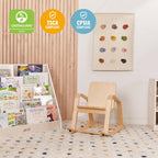 ECR4Kids Bentwood Rocking Chair with Armrests, Montessori Furniture, Natural