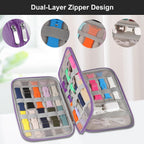 Watch Band Case, Watch Band Storage Organizer Compatible with 35 Watch Bands and Accessories, Watch Straps Carrying Case, Watch Band Holder Fit for Most Sizes of Watch Straps, Purple