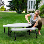 LIFETIME Kids Picnic Table, Folding Children’s Table Seats 4, UV‑Protected HDPE Top, Powder‑Coated Steel Frame, Stain‑Resistant, Indoor/Outdoor Durable Play Table