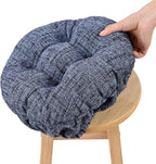 SINOSSO Modern Bar Stool Cushion Dia.13, Fashion Interweaving Design Anti-Skid Silicone Round Stool Seat Cushion Cover Padded (Blue, M,1)