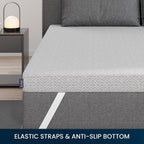 BedStory 3 Inch Queen Size Extra Firm Mattress Topper, Quiet Luxury Memory Foam Pad for Pain Relief, Bamboo Charcoal & Green Tea Infusion, Skin-Friendly, CertiPUR-US Certified