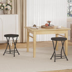 Garvee Folding Stool, Backless 18-Inch Stool, Portable with Handle, Foldable Bar Stool, Anti-Slip Feet, 600Lbs Capacity, for Bar Stools Kitchen Home Indoor and Outdoor Use (Black-12, 18)