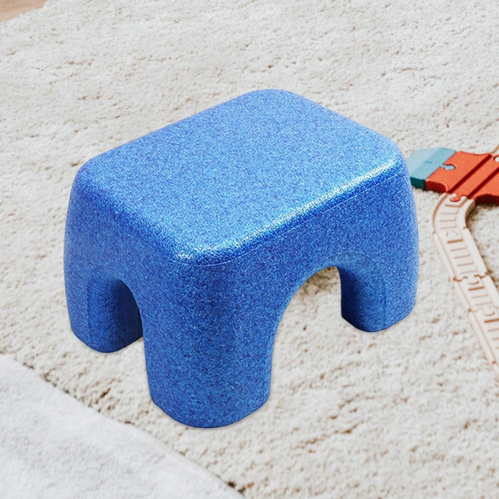 Foot Rest Stool Seating Chair Stylish Leisure Ottoman Footrest Shoe Changing Stool for Bedroom Apartment Nursery Home Office, Blue