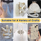 1300PCS Pearls for Vase Filler,Ivory Pearl Beads with No Hole,Vase Filler Fake Pearls, Artificial Plastic Pearl Beads for Table Scatters, Wedding Party,Decoration