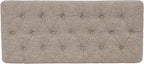 Homepop Home Decor | Tufted Ainsley Button Storage Ottoman Bench with Hinged Lid | Ottoman Bench with Storage for Living Room & Bedroom,Midtone Gray