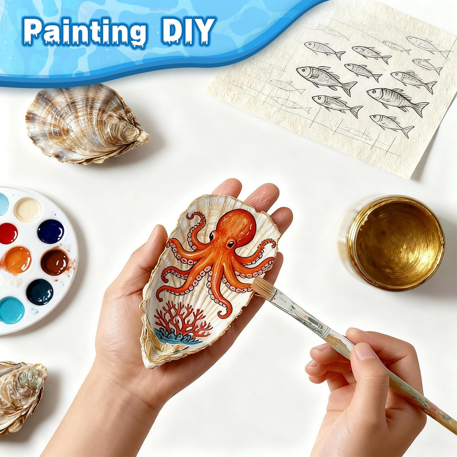 30Pcs 4"-5" Concave Oyster Shells for Crafts Natural Large Oyster Shells for DIY Crafting Christmas Ornaments Decoupage Beach Decor Arts and Bulk Clam Shells Sea Shells for Crafts