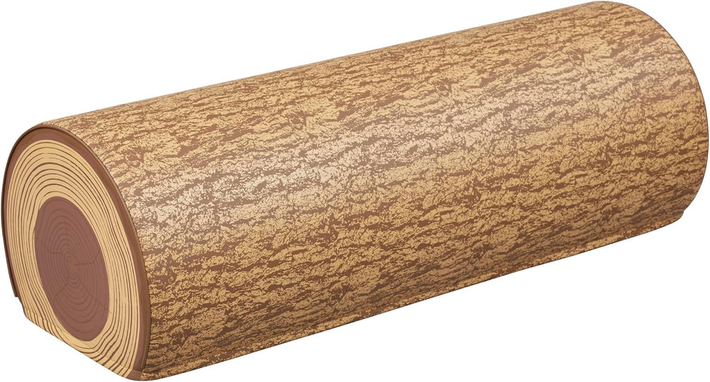 ECR4Kids SoftZone Tree Log Full Bench, 14in, Flexible Seating, Chocolate