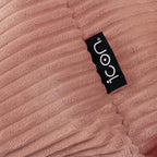 icon Amara Cord Bean Bag Footstool, Dawn Pink, Pouffe Footstool with Filling Included, Footrest, Bedroom, Living Room, Living Room Furniture