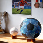Ball Stand for Display, Basketball Stand, Football Display Stand, Ball Storage Wood Holder for Basketball, Football, Soccer, Rugby, Baseball & Softball