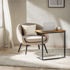 Pipishell C Shaped End Table 27 inches High, Side Table for Couch Slide Under, C Table Sofa Side End Table for Living Room