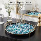 DomeStar 1050PCS 0.4 x 0.6inch Small Mixed Blue Fake Ice Rocks Vase Fillers, Aquarium Gravels Small Stones for Fish Tanks Decorations Home Table Scatter