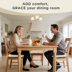 AddGrace Chair Cushions for Dining Chairs Set of 2 Non-Slip Kitchen Seat Cushions with Ties Tufted Thick Seat Pads for Indoor Kitchen Dining Furniture 17"x16"x3" Beige
