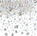 Hicarer 4000 Pieces Diamonds Crystals Acrylic Gems Wedding Table Scattering Gemstones Christmas Party Decorations Bridal Shower Masquerade Vase Fillers(Crystal AB,3 mm, 6 mm and 10 mm)