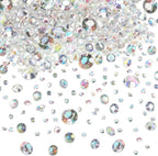 Hicarer 4000 Pieces Diamonds Crystals Acrylic Gems Wedding Table Scattering Gemstones Christmas Party Decorations Bridal Shower Masquerade Vase Fillers(Crystal AB,3 mm, 6 mm and 10 mm)