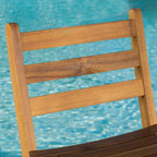 Christopher Knight Home Atlantic Outdoor Folding Wood Bar Stools | Acacia Wood Barstool Set of 2, 31" Seat Height, 2 PCS Outdoor Folding Chair for Garden, Porch, Poolside