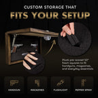 Bellewood Designs Deer Scene Hidden Gun Safe - Handcrafted Hidden Gun Storage Wall Decor - Gun Concealment Shelf with Magnetic Lock for Quick Access - Wood Gun Cabinet - Made in USA