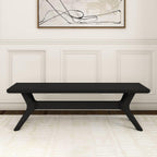 Plank+Beam Verso Dining Room Bench, 60 Inch Modern Dining Bench, Wooden Bench for Dining Room, Entryway Bench, Minimalist Room Bench, Black