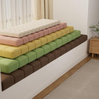 ColourTree Modern Design Tufted Cushion – Custom Size Window Bench Pad with Faux Suede, New Grid Stitch Design, 70D High-Resilience Foam (Custom Sizes/Colors/Thickness Available) (4.5 Inch Thick)
