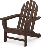 Polywood Classic Adirondack Chair, Mahogany and South Beach 18" Side Table 2-Piece Outdoor Furniture Set