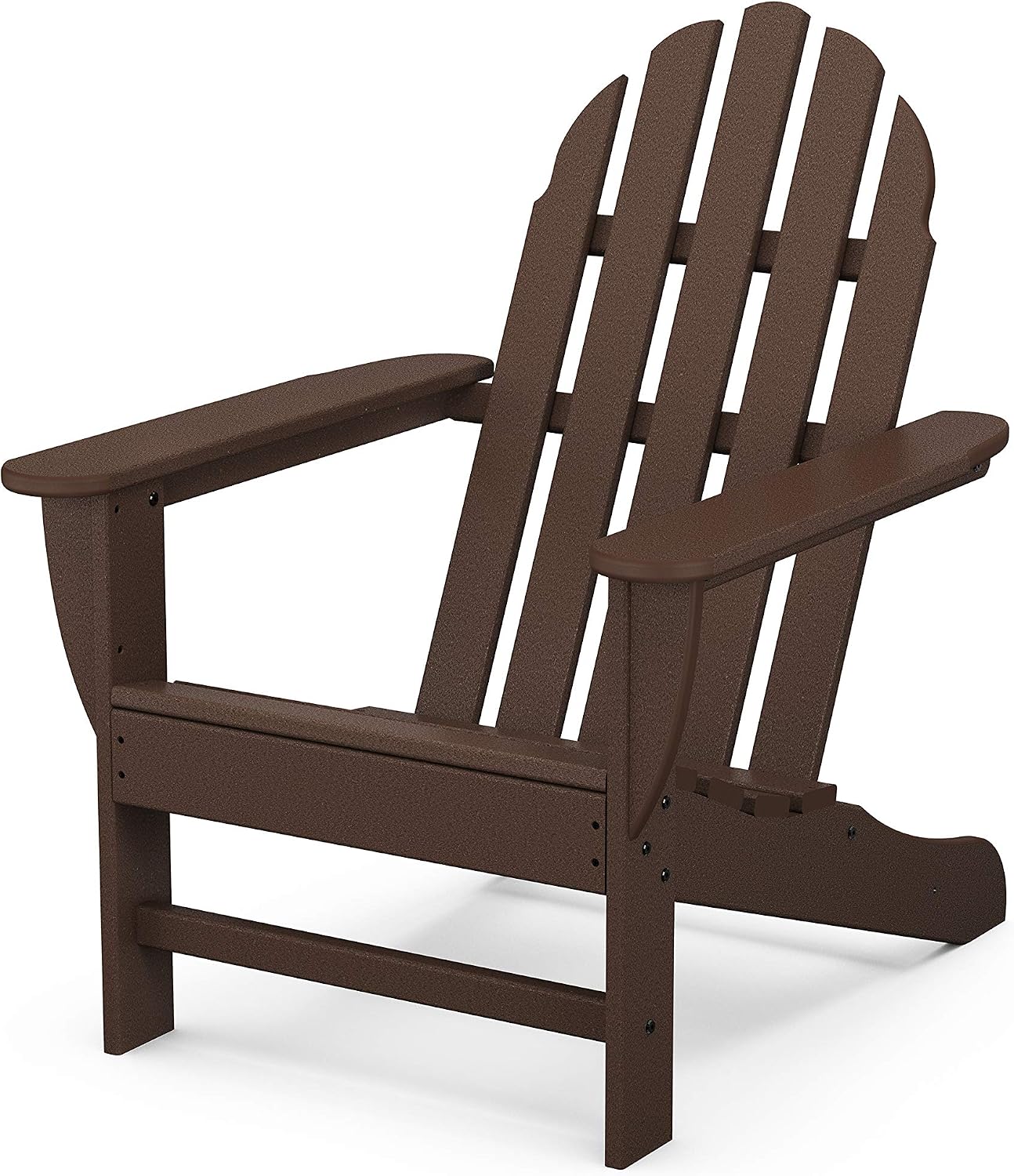 Polywood Classic Adirondack Chair, Mahogany and South Beach 18" Side Table 2-Piece Outdoor Furniture Set