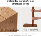 MH London Sammy C-Shaped 22" Solid Wood Side Table, Walnut