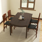 COSTWAY Folding Dining Chairs Set of 2, Wooden Kitchen Side Chairs w/Padded Seat, Solid Wood Frame, 400 LBS Load Bearing, No Assembly Needed, Vintage Foldable Chairs for Dining Room, Living Room