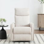 Trustyue Swivel Rocker Recliner Chair, 360° Swivel Recliner with Heat and Massage, Rocker Recliner Nursery Glider Chair with Side Pockets for Living Room (Beige, Fabric)
