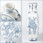 Blue and White Vase for Home Decor, Chinoiserie Vase Decor, Ceramic Large Vases, Flowers and Branches
