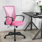 PayLessHere Office Computer Gaming Chair Ergonomic Mesh Desk Chair Adjustable Video Game Chairs with 360 Degrees Swivel Wheels Armrest Lumbar Support for Home Office,Pink