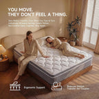 Queen mattress 12 inch,Queen Size Mattresses in a Box,Memory Foam Hybrid Mattress,with Individual Pocket Spring for Motion Isolation &Lumbar Support & Pressure Relief,Fiberglass-Free,Medium Firm