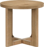 Coaster Home Furnishings - Kessler - Wood - End Table with Circular Surface, Cross Bracing, and Thick Top - Living Room - 23.5-Inch - Light Oak - 735987