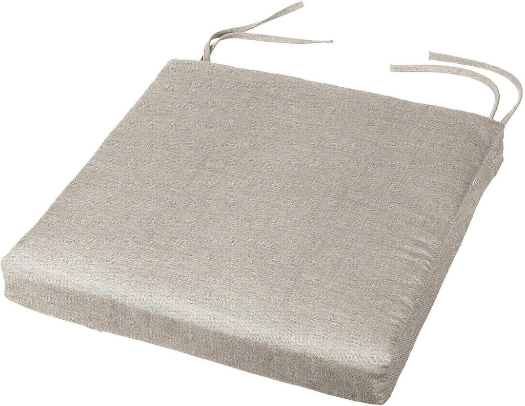Cushion Source Chair Pad with Ties |16" x 16" x 2" Chair Cushion | Indoor/Outdoor | Multiple Sunbrella Fabric Options Available (Sunbrella Elements Cast Silver)