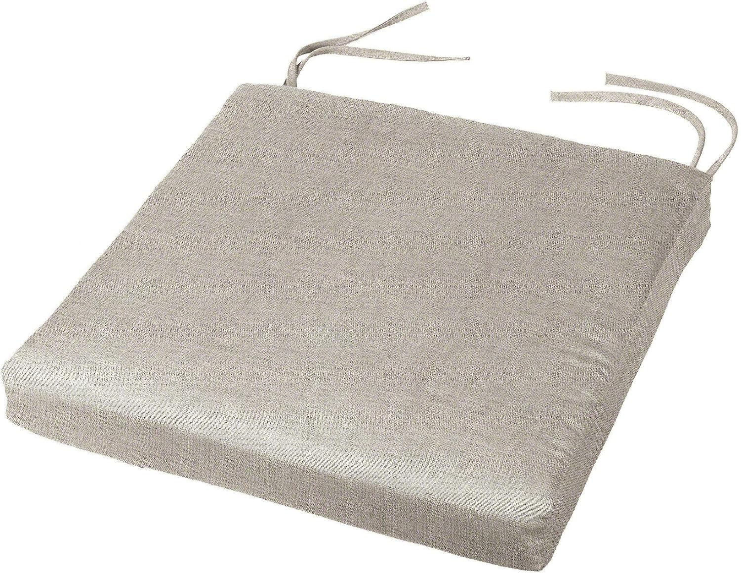 Cushion Source Chair Pad with Ties |16" x 16" x 2" Chair Cushion | Indoor/Outdoor | Multiple Sunbrella Fabric Options Available (Sunbrella Elements Cast Silver)