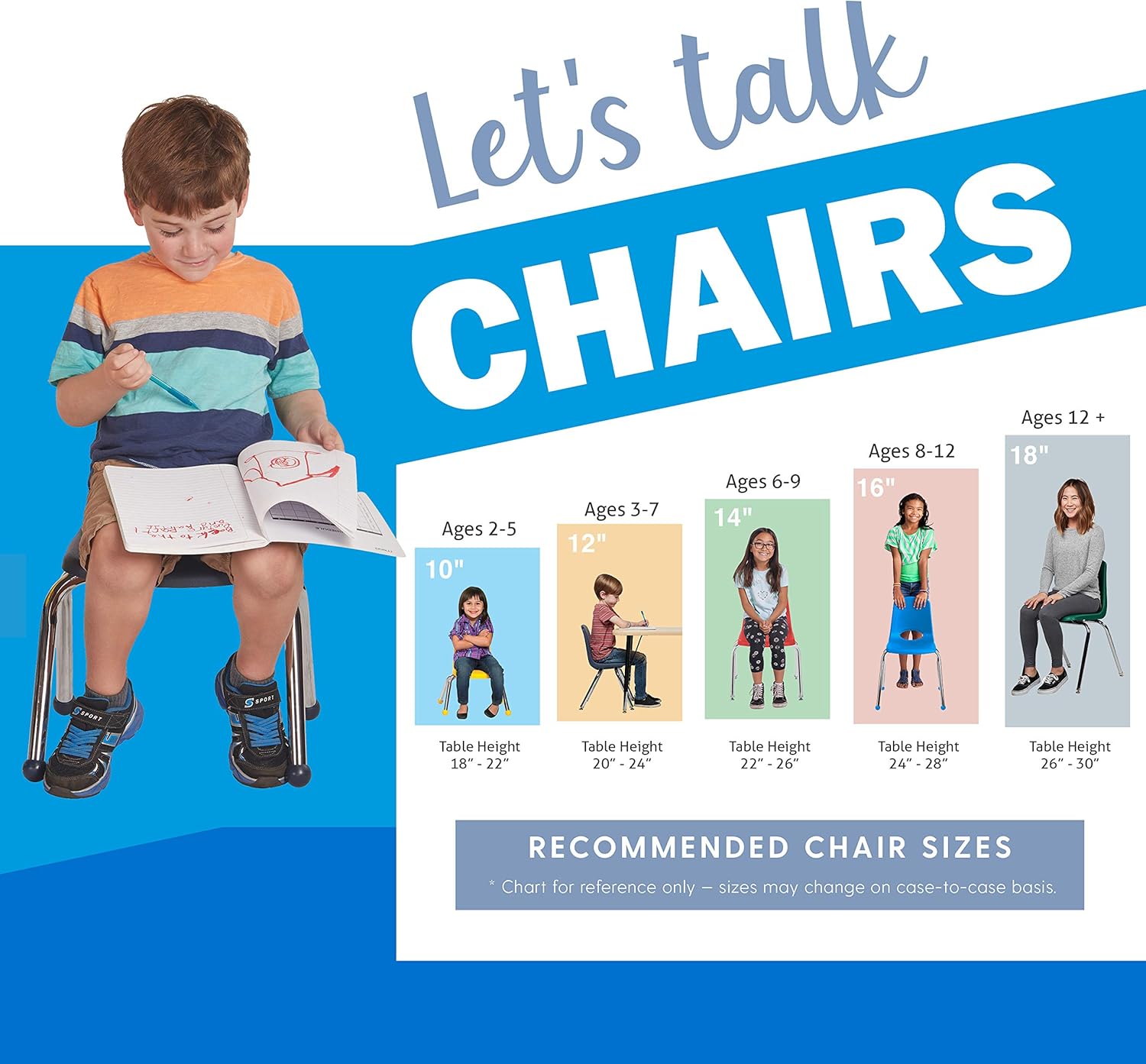 FDP 16" School Stack Chair, Stacking Student Seat with Chromed Steel Legs and Ball Glides for in-Home Learning or Classroom - Black (4-Pack), 10382-BK