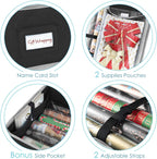 Hearth & Harbor Wrapping Paper Storage Container - Christmas Storage Bag with Interior Pockets - Gift Wrapping Organizer Storage Fits Up to 22 Rolls of 40" - Tear Proof Wrapping Paper Organizer