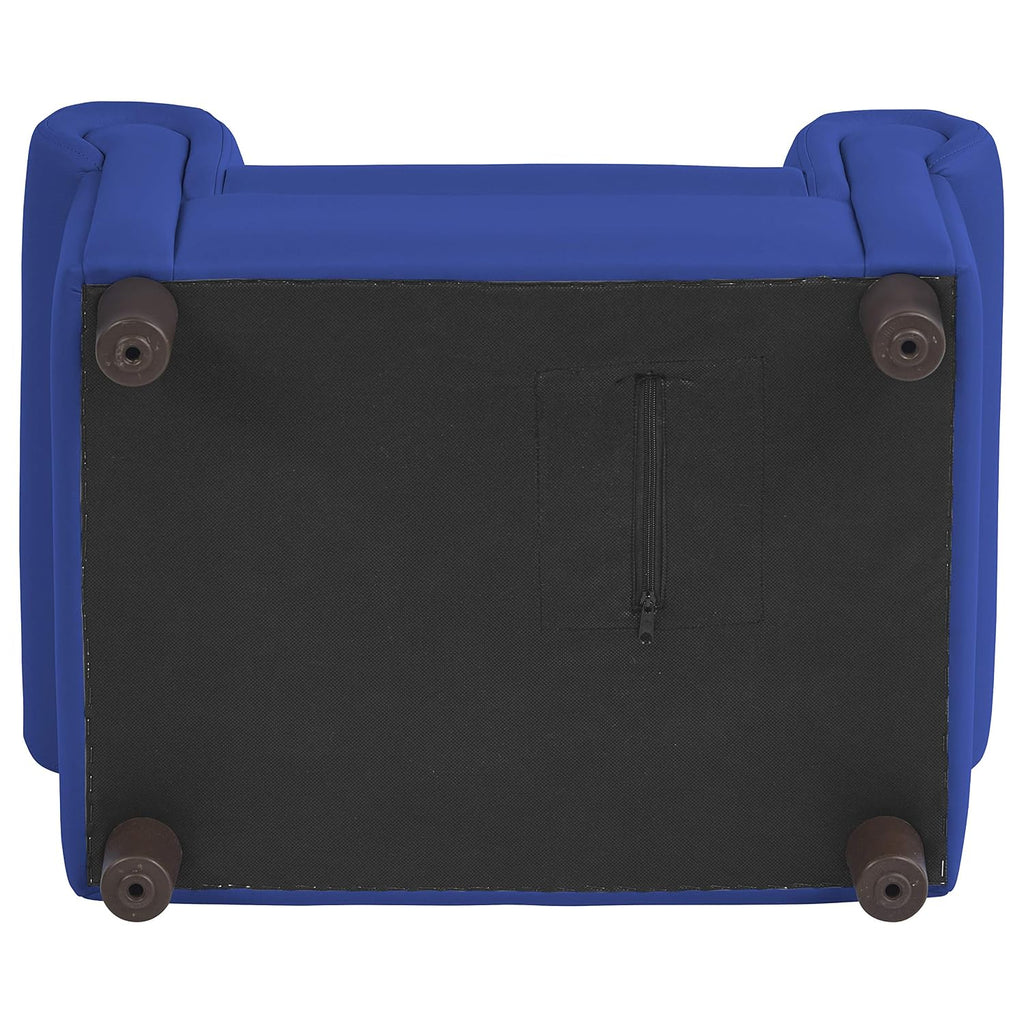 Little Lux Upholstered Preschool Chair, Plush Furniture for Kids Room, Classroom, Daycare - Blue