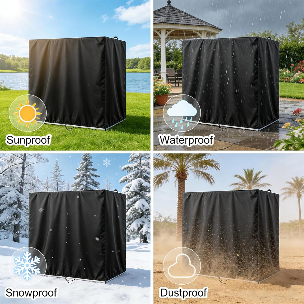 Kasla Storage Cabinet Cover, Outdoor Chest Storage Waterproof Cover, Weatherproof Cabinets Covers for Kitchen Patio Garden Backyard (32"L×33"W×43"H)