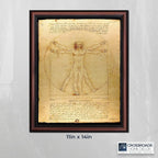 The Vitruvian Man Leonardo Da Vinci, World Famous Wall Art Collection, Fine Art Drawing, Framed Medical Posters for Your Medical Office Decor, Proportions of The Human Figure Drawing, 2453W