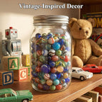 SallyFashion 85PCS Galaxy Glass Marbles, Assorted Sizes Marble Bulk Canicas for Kids Learning Games