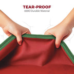 HOLDN’ STORAGE Christmas Tree Bag Heavy Duty 600D Oxford - Christmas Tree Bags Storage Fits Up To 9Ft, Extra Wide, Waterproof Storage Bags with Reinforced Handles & Zipper - Red