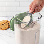 ProKeeper+ Airtight Food Storage Container Set – Clear Plastic Flour and Sugar Canister Set with Magnetic Accessories for Kitchen Organization (Pistachio, 9-Piece)